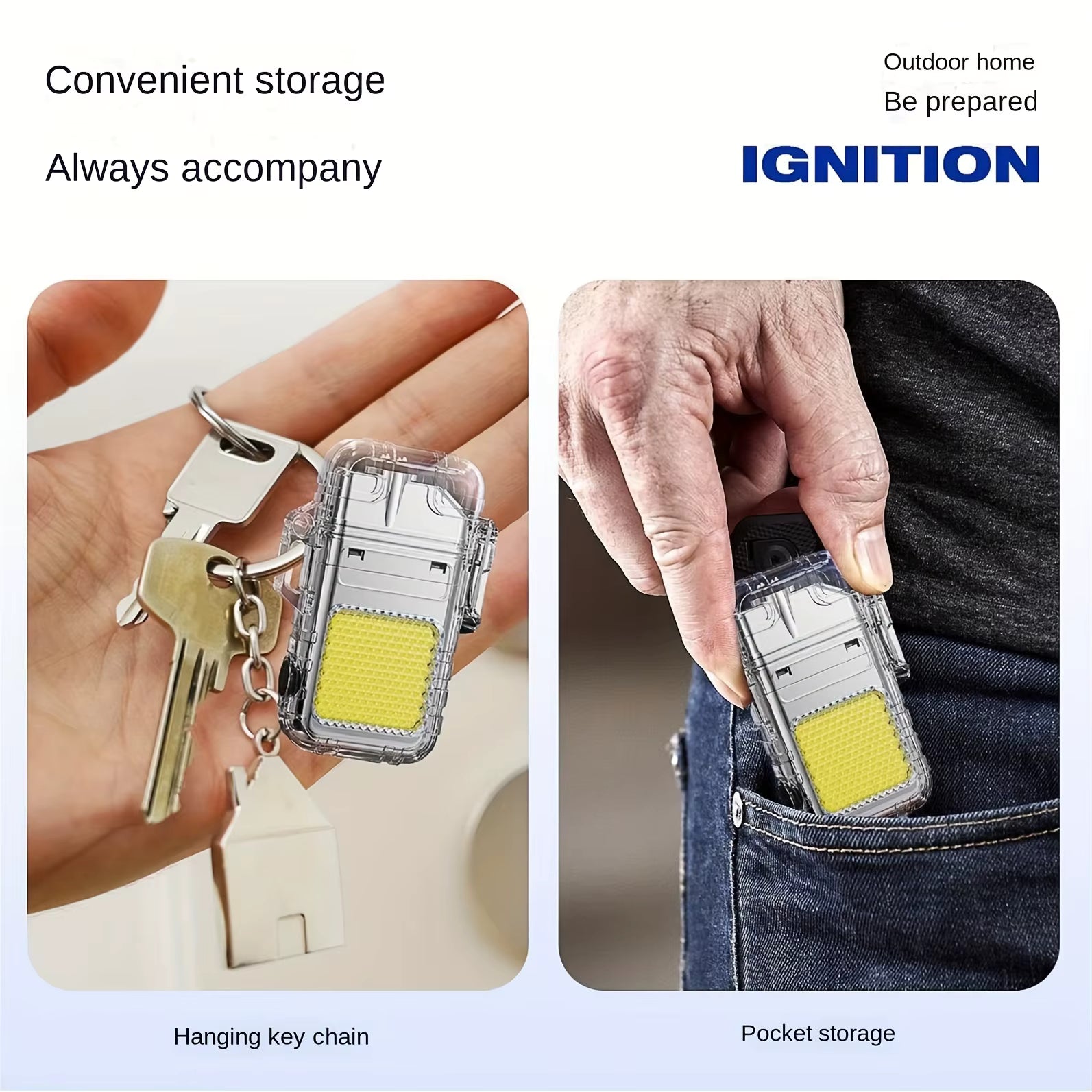 ولاعة بلازما إلكترونية مقاومة للماء والرياح - شحن USB مع كشاف LED قوي للرحلات والتخييم