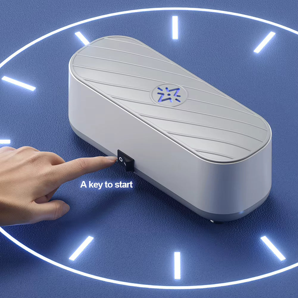 جهاز تنظيف المجوهرات والنظارات بالأشعة فوق البنفسجية - تقنية الاهتزاز عالي التردد - قابل لإعادة الشحن يو إس بي