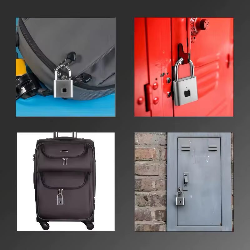 قفل البصمة الذكي المقاوم للماء - حماية أمنية متطورة للأبواب والحقائب والخزائن - ألمنيوم صلب