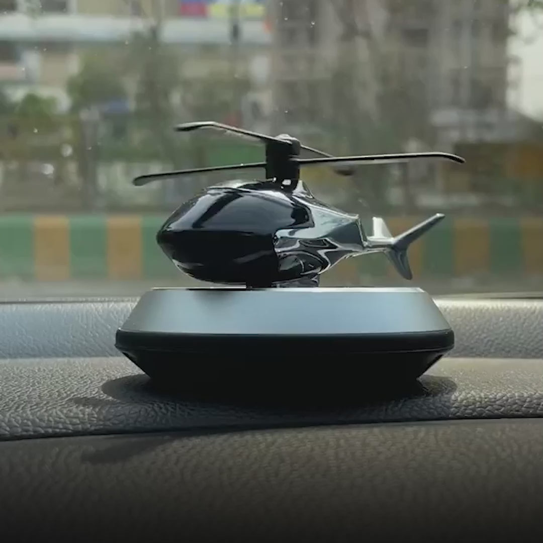 معطر هواء السيارة بالطاقة الشمسية - أسود فاخر